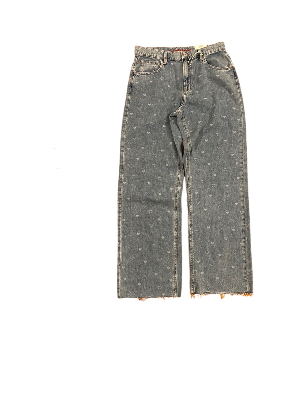 WOMENS LUCKY BRAND WIDE LEG HR ‘HEARTS’ JEANS SIZE 6/28 R NEW W/TAGS